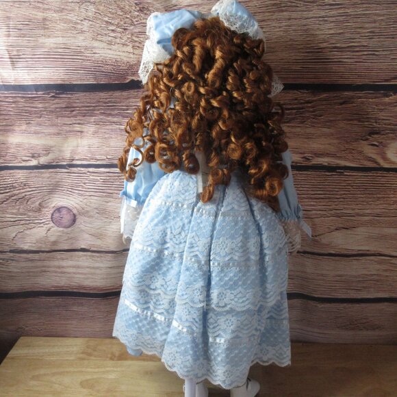 Scmid Doll House 24" Porcelain Doll in Victorian Style Dress - Vintage 1990s - Picture 4 of 10